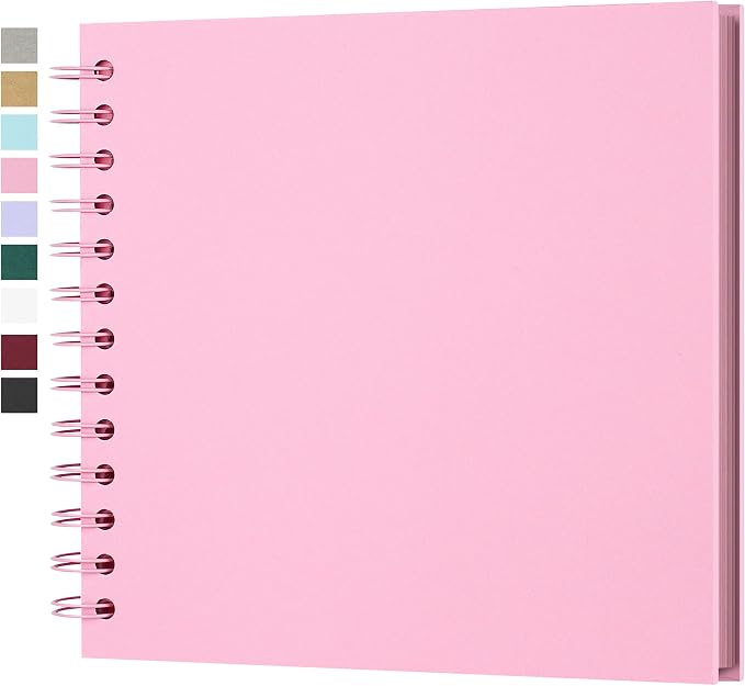 7x7 Inch DIY Scrapbook Photo Album, Hardcover Kraft Paper Acid-Free, 20 Sheets by Yopih