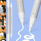 ARTISTRO 2 White Dual-Tip Acrylic Paint Pens by ARTISTRO