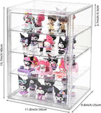 4 Tier Display Case for Collectibles, Storage Container - Image 2