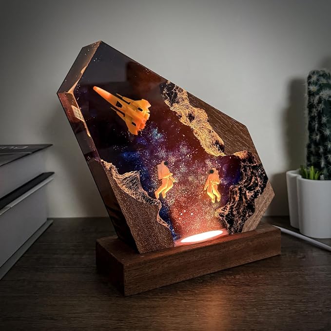 Space Resin Lamp, Handmade Galaxy Resin Night Light - Image 6