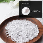 2500pcs White 4mm Pearl Beads - Image 2