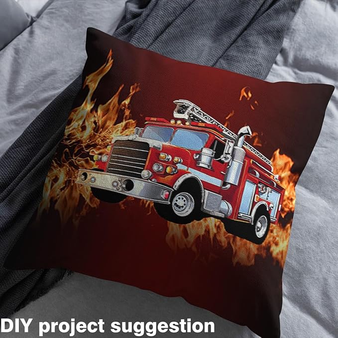 Erosebridal Fire Truck Flannel Fabric by The Yard Fireman Soft Not Stretchy - Image 4