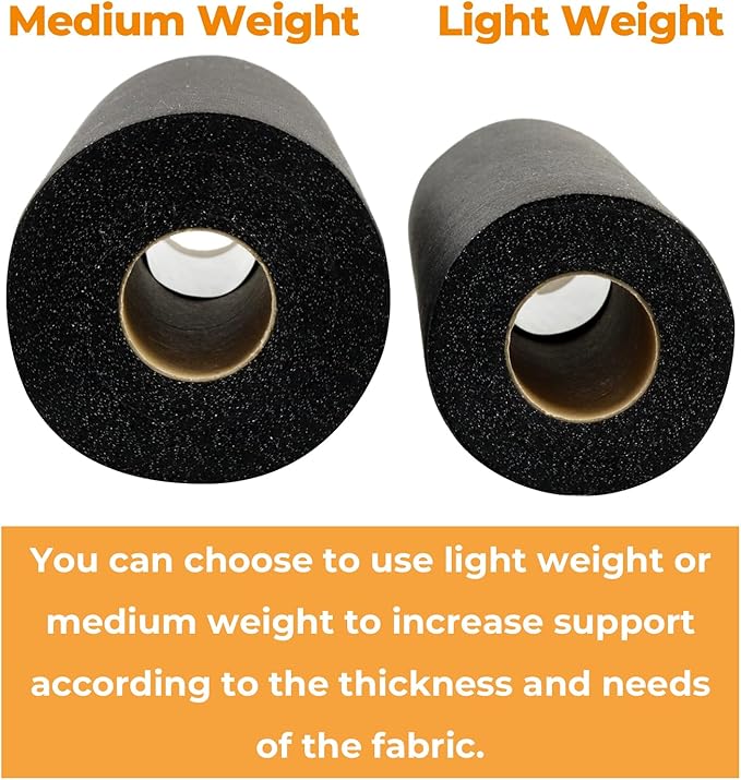 PLANTIONAL Medium Weight Black Iron-On Non-Woven Fusible Interfacing: 11.6" x - Image 3