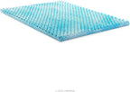 Linenspa 3 Inch Gel Memory Foam Mattress Topper – Egg Crate Style, Reversible - Image 4