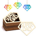 Dad 30Pcs Unfinished Wood Crafts Fathers Day DIY Cutouts Dad Birthday Present by Tmflexe