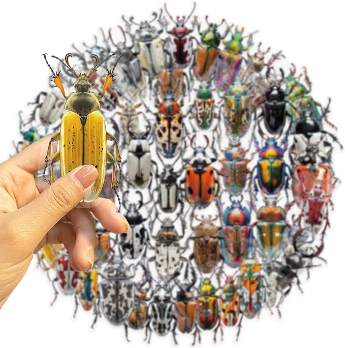 50 PCS Realistic Beetle Stickers - Image 9