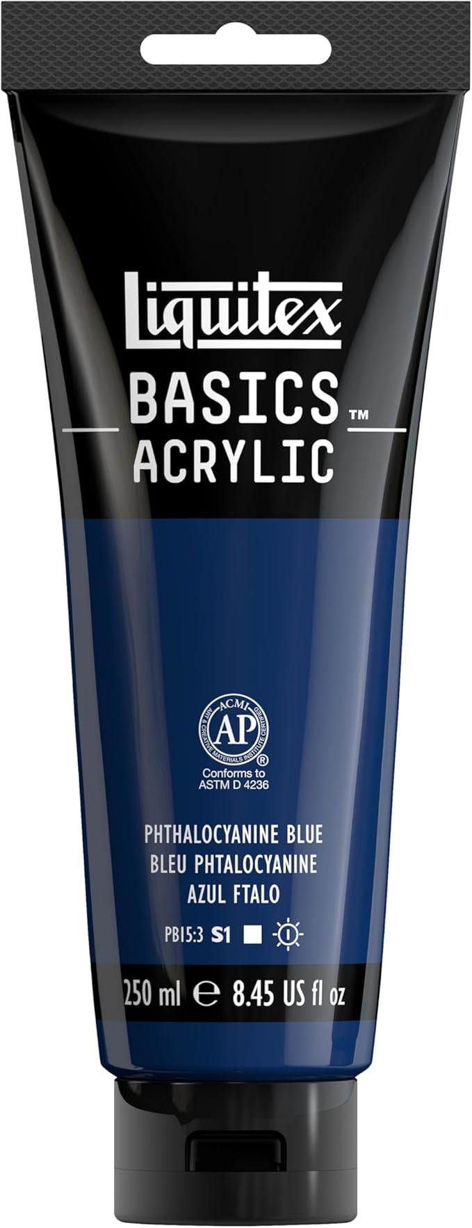 Liquitex BASICS Acrylic Paint, 250ml Tube, Phthalocyanine Blue by Liquitex