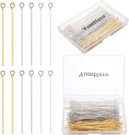 210 Pcs 70mm/2.76 Inch 21 Gauge Eye Pins by Yumttero