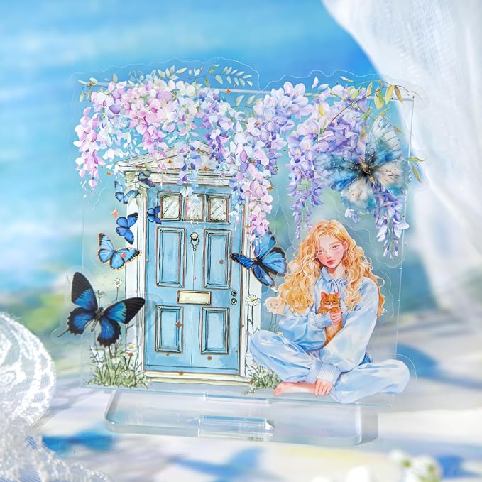 60PCS Butterfly Window PET Stickers – Romantic Vintage Style Journal Supplies - Image 7