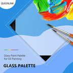 Glass Palette for Oil Painting, 12 x 9 Inches, Ultra Clear, Watercolor - Image 2