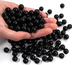 80pcs Black 14mm Pearl Beads by chuyau