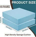 Frienda 2 Pack 4" x 24" x 24" Upholstery High Density Foam Cushion Replacement - Image 2