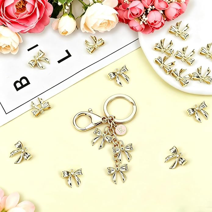 Bow Charms for Bracelet Jewelry Making Cute Bracelet Charms | 18Pcs, Bow Charms - Image 3