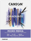 Canson Graduate Mixed Media Pad, 9x12 inch, 20 Sheets | Artist Paper by Unknown