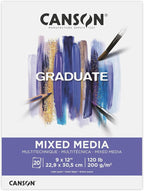 Canson Graduate Mixed Media Pad, 9x12 inch, 20 Sheets | Artist Paper by Unknown