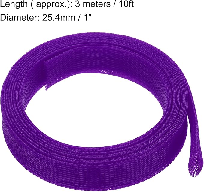 uxcell Expandable Sleeving, 1 9/16-inch 10ft Cable Sleeve - Image 3