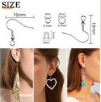 TOAOB 150pcs 5 Colors Earring Hooks Kit Hypoallergenic Ear Wires and 1000pcs - Image 2