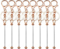 beadable keychains Bulk 8pcs Blank Keychain Making Kit Keychains Accessories by Unknown