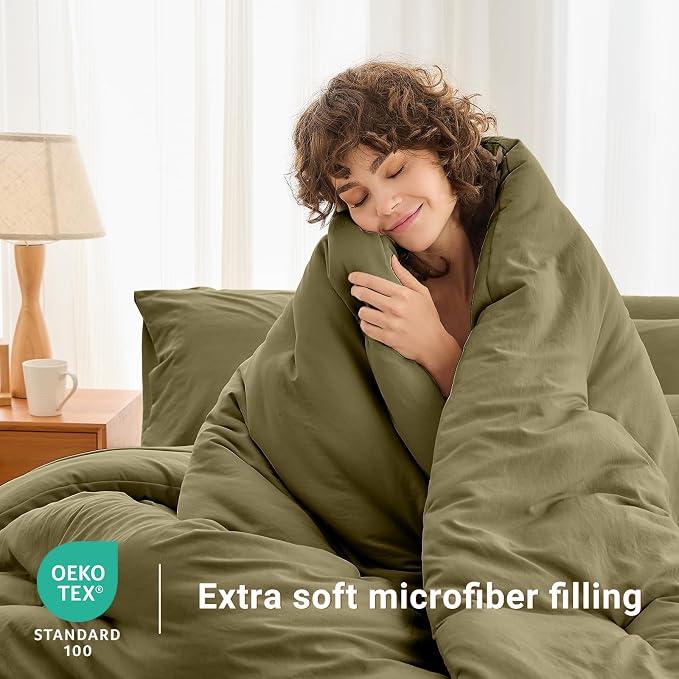 MUXHOMO 7 Pieces Full Comforter Set, Soft Bed in a Bag Full Size, All Season - Image 3