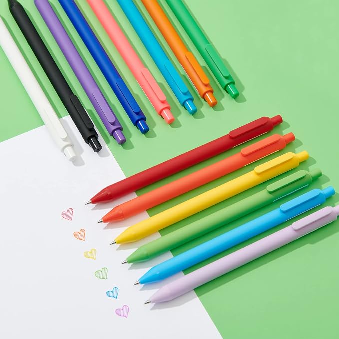 Kaco PURE Colored Gel Pens 0.5mm 20 Pieces Set Colorful Multi-color Ink Fine - Image 2