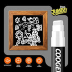 Coogert 3Pcs White Jumbo Poster Markers, 15MM Thick Permanent Acrylic Graffiti - Image 3