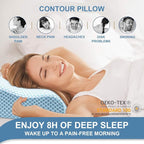 Anvo Memory Foam Pillow, Neck Contour Cervical Orthopedic Bed Pillow - Image 4