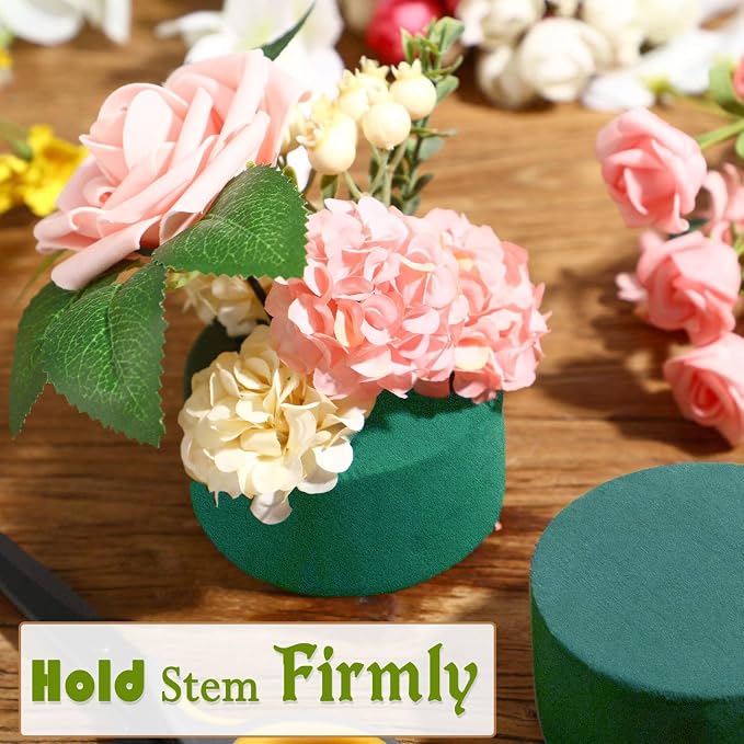 Large Floral Foam Round 6'' SUPKING Flower Foam 4Pcs Florist Foam Blocks Wet - Image 5