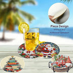 8 Pack Christmas Diamond Art Coasters, Diamond Painting Coasters Kits | - Image 4