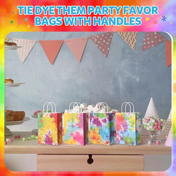 Gaillty 24 Pcs Tie Dye Party Favor Bags Camouflage Goodie Gift Bags - Image 7