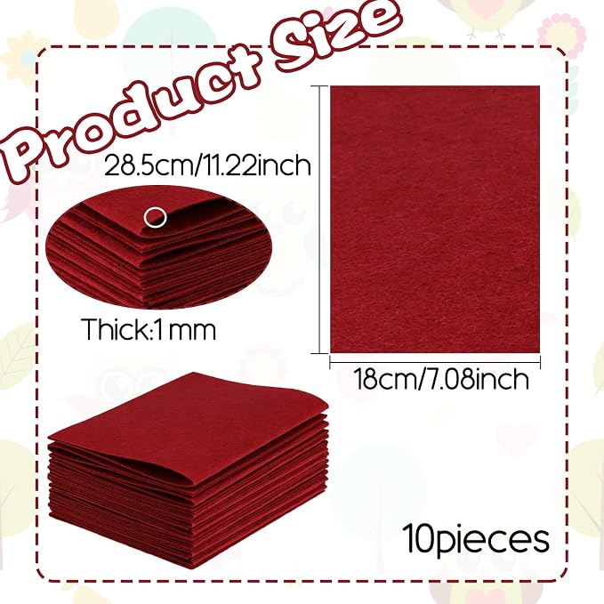 10Pcs Felt Sheets Fabric - Image 2
