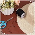 OLYCRAFT 50 Yards/45.7m Black Wire Cotton Covered Cloth Covered Stem Floral Wire - Image 5