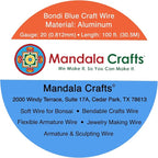 Mandala Crafts 20 Gauge Bondi Blue Anodized Aluminum Craft Wire, 100 FT | - Image 3