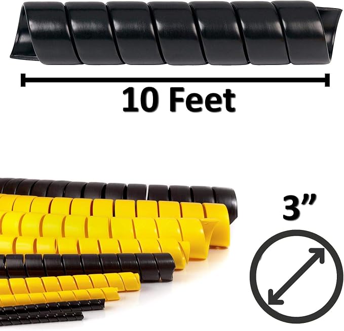 Electriduct 3 Inch Heavy Duty Spiral Wrap HDPE Flexible Plastic Cable Sleeve - Image 3