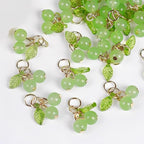 30 Pcs Red Cherry Charms Mini Cute Glass Fruit Beads Charm Acrylic Beaded Charms by SOFISO