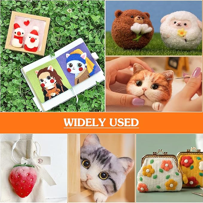 Mayboos 30 Colors Wool Roving for Needle Felting, Needle Felting Wool, DIY Wool - Image 7