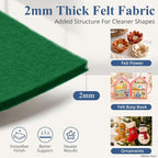 12"x12" Felt Sheets for Crafts, 2mm Stiff Felt Fabric Kelly Green | 2mm Thick - Image 2