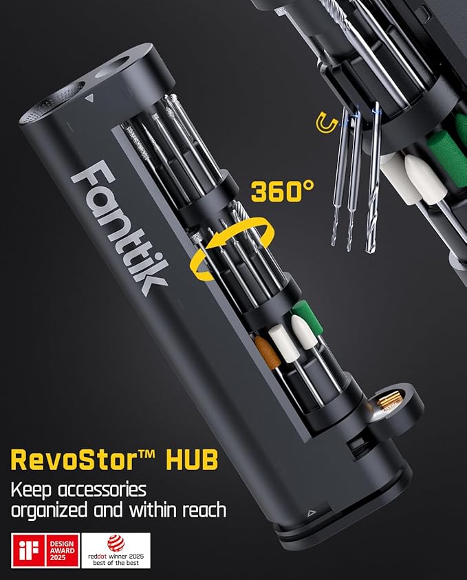 Fanttik F2 Master Mini Cordless Rotary Tool Kit, NeoPulse Motor, 5 Speed - Image 4