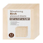 12 Pack Birch Plywood Sheets 1/8", 3mm Birch by Unknown