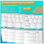 Double Sided Tape for Walls, Picture Hanging Strips Removable Mounting Dots | - Image 4