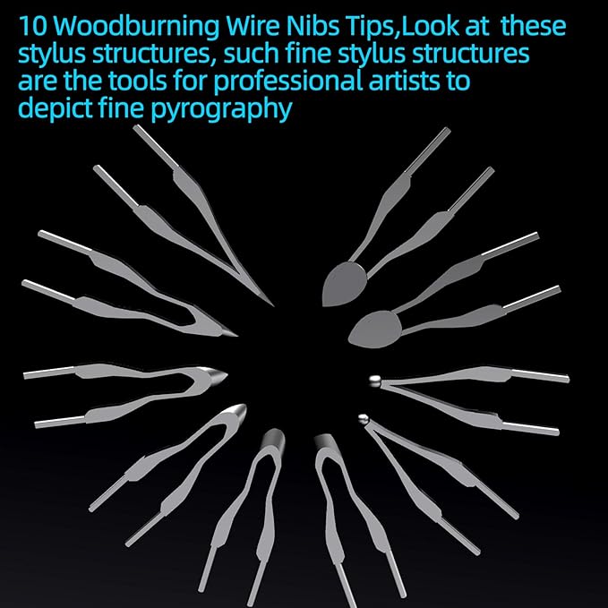 FIRElood Wood Burning Kit, Wood Burning Tips Wood Burner tip, Burning Tool Wood - Image 3