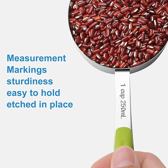 Bopei Stainless Steel Measuring Cups Set - Image 3
