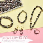 Rired 27 Craft Beads Bracelet Making Kit, Bicone Beads, Spacer Seed Beads - Image 5