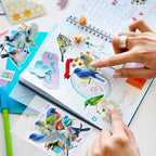 Imeepa 40Pcs Bird Stickers Transparent Scrapbooking Stickers | PET Vintage Bird - Image 7
