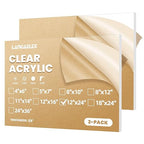 2 Pack 12x24 1/8" Clear Plexiglass Sheets by Langaelex