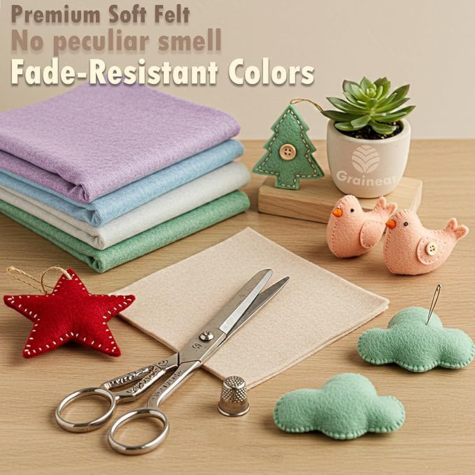 Black Soft Felt Fabric Sheet 36" x 36", 1.6mm Thick, Premium Craft Felt - Image 2