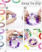 FIVEIZERO 160PCS 15mm Round Silicone Beads, Wear-resistant, Easy-clean - Image 4
