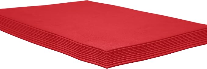 Red EVA Foam Sheets, 9 x 12 Inch, 2mm Thick Handicraft Foam Paper by Unknown