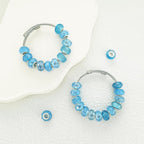 Large Hole Beads Spacer Beads Sky Blue Assorted European Craft Big Beads Large - Image 3