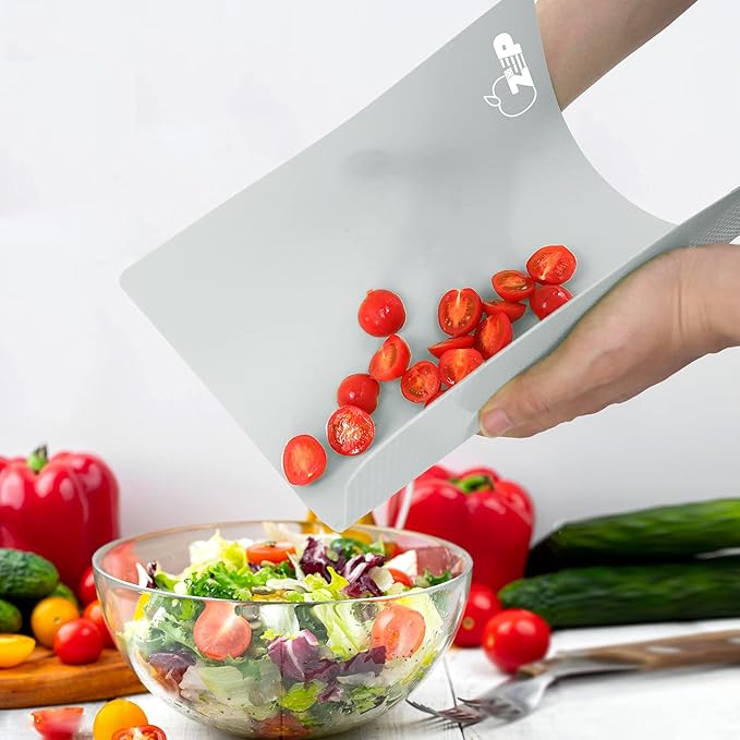 ZVP Flexible Plastic Cutting Board Set of 5 Gradient Color, Colorful Chopping - Image 4