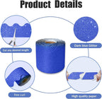 70Ft Shine Deep Blue Bulletin Board Borders，Scalloped Poster Boards Decorations - Image 3